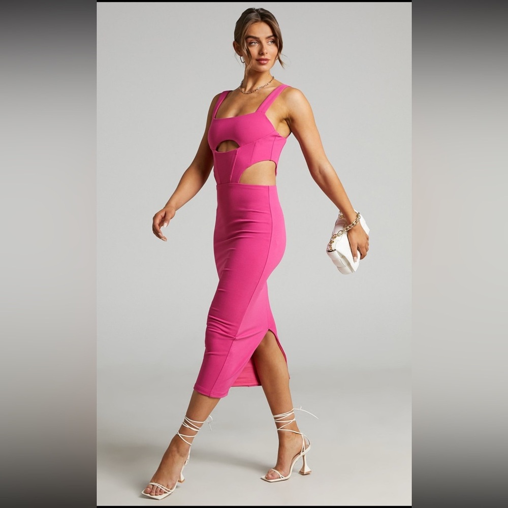 Revolve Atoir the vista cut out Backless sleeveless midi Dress size 4 - Picture 2 of 14